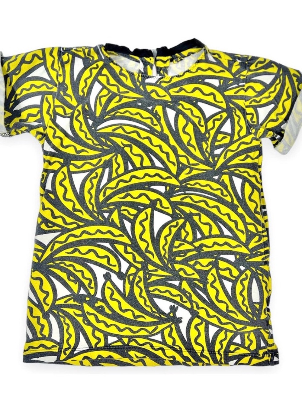 Stella McCartney Kids Yellow and Gray Printed Casual Dress